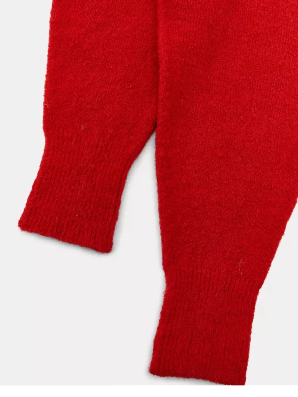 Zara NWT red plain cuffed scarf 3738/011